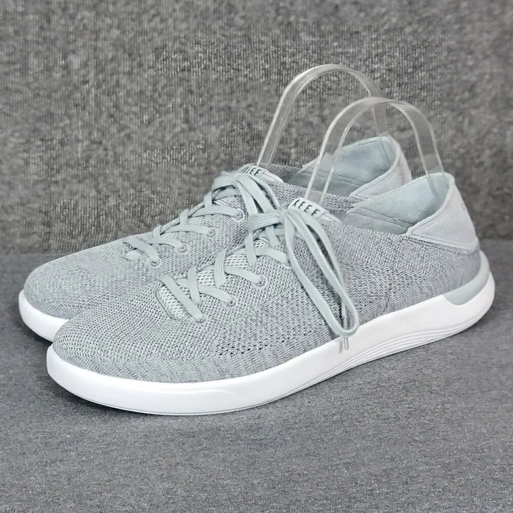 Reef Swellsole Neptune Shoes Mens 12 Gray Knit Slip On Lace Up Comfort Sneakers